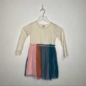 Hanna Andersson Cream & Jewel Tone Dress